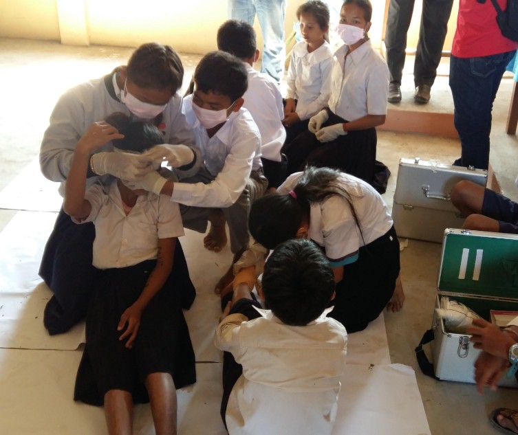 Young children practice First Aid intervention to prepare them with basic life-saving skills